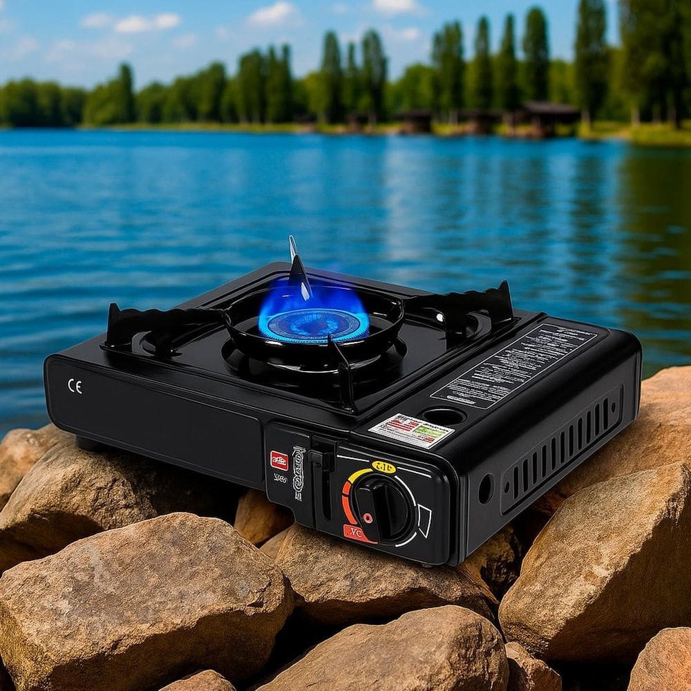 Mini Fogão Compacto Para Praia Pesca E Camping