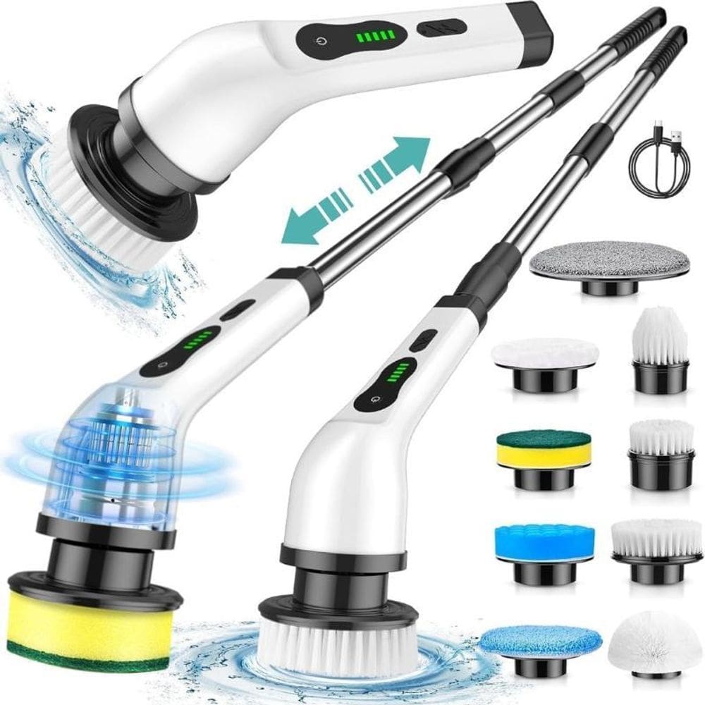 Esfregão Escova Elétrico Mop Limpeza Giratoria Multiuso