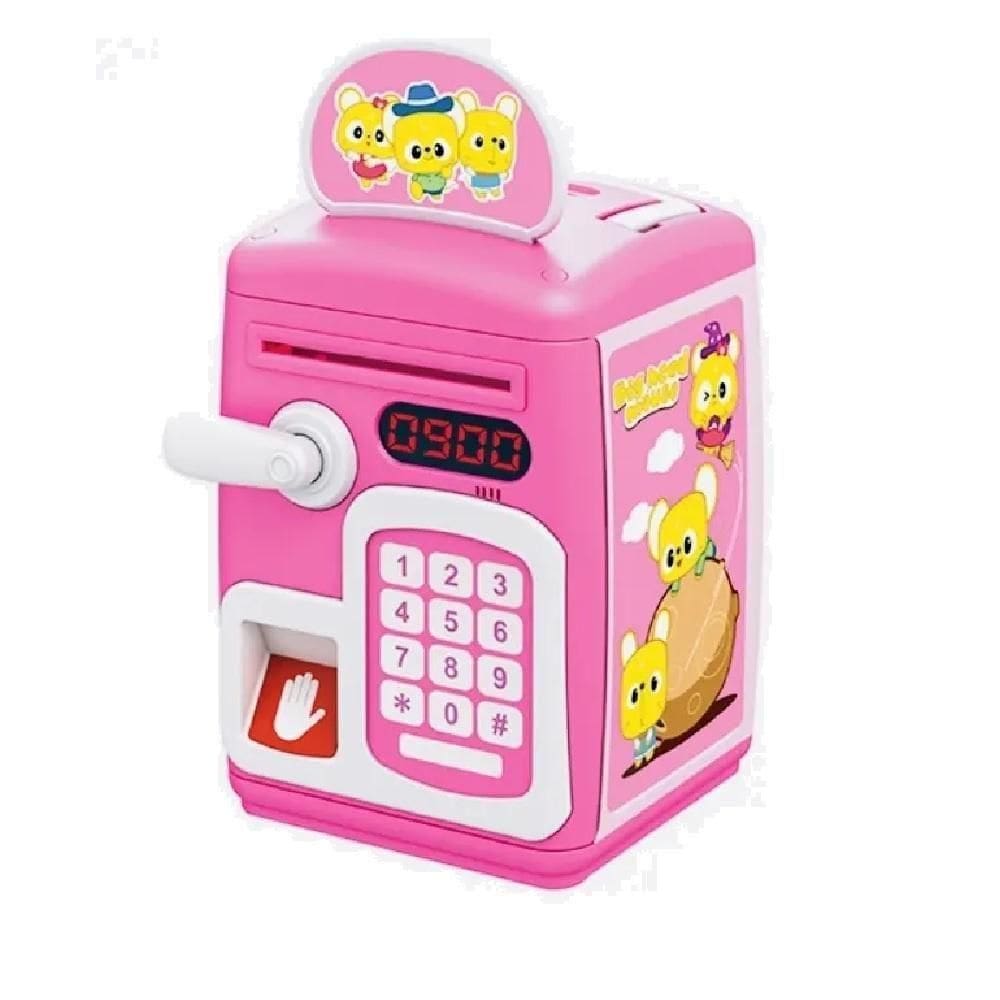 Cofre Digital Eletrônico Com Senha E Biometria, Impressão Digital, Teclado, Moedas E Notas, Infantil, Automático, Comple