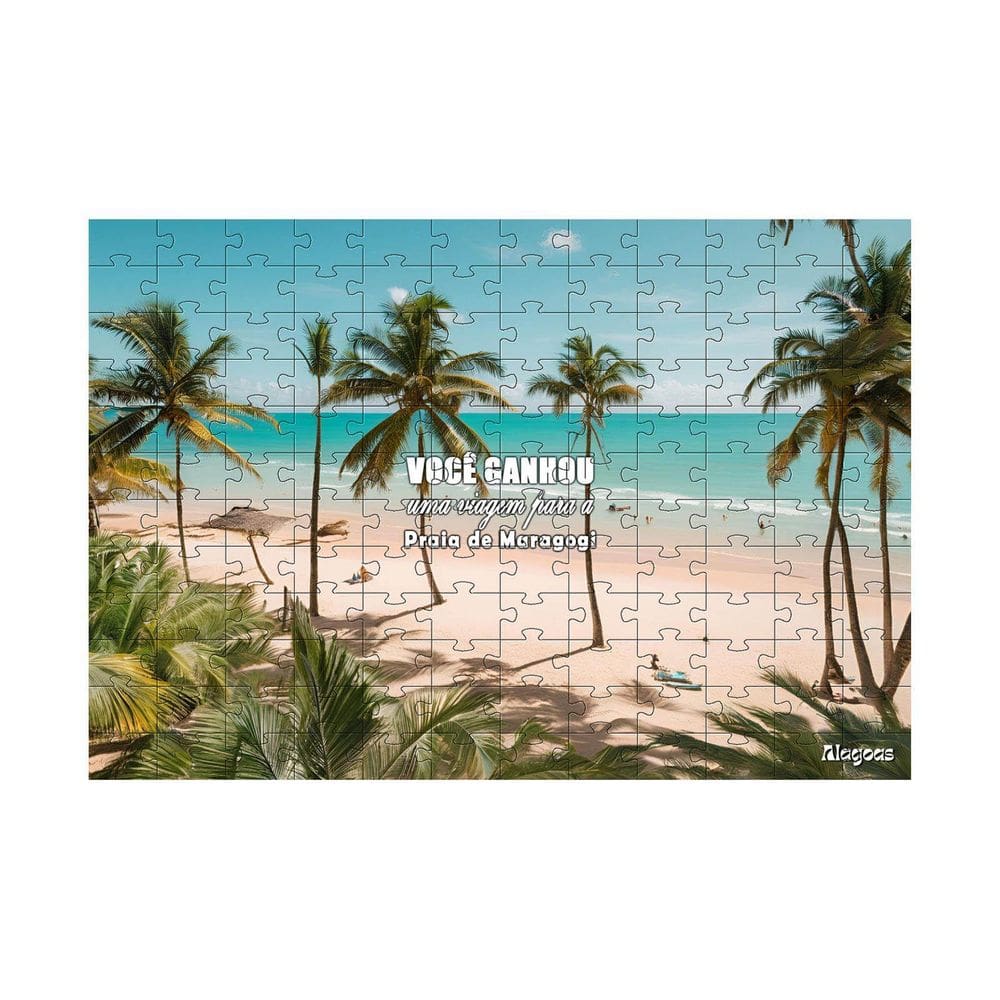 Quebra-Cabeça Viagem Para Praia De Maragogi 150 Peças Mdf