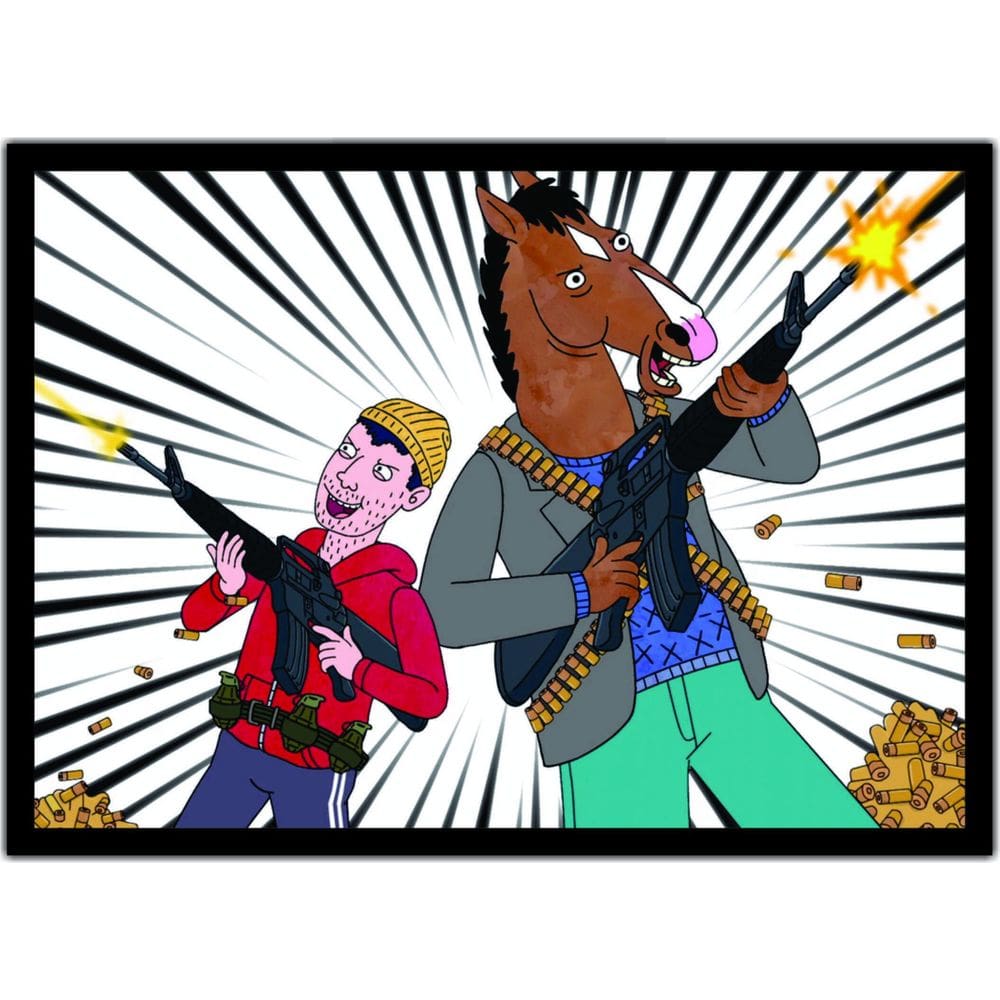 Quadro Anime Bojack Horseman Desenho Com Moldura G03