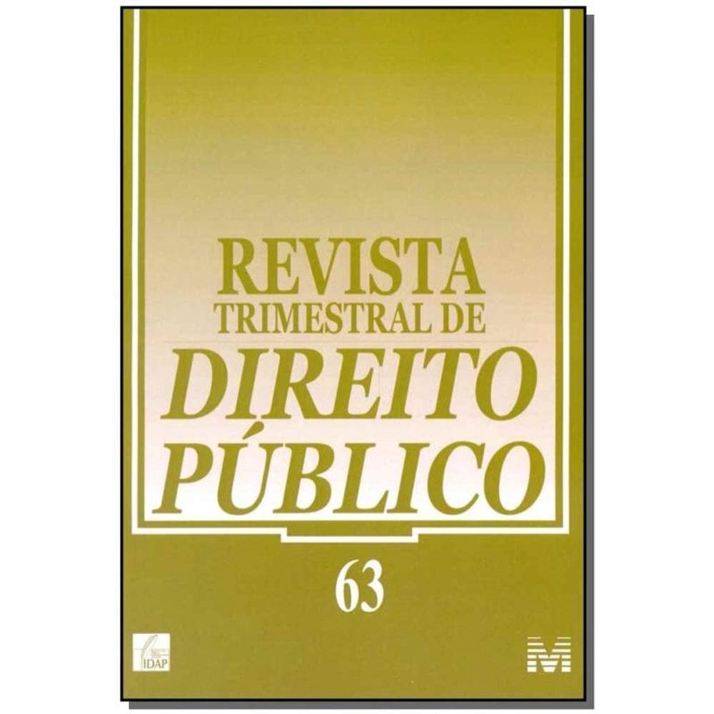 Revista Trimestral De Direito Publico Ed. 63