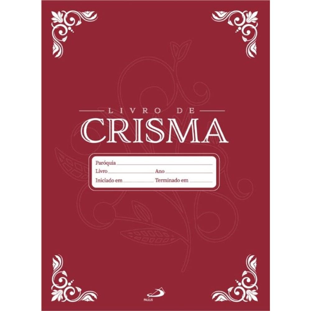 Livro de registro - Crisma
