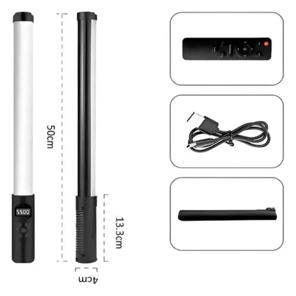 Bastão Led Rgb Com Luz Potente Para Vídeo E Foto