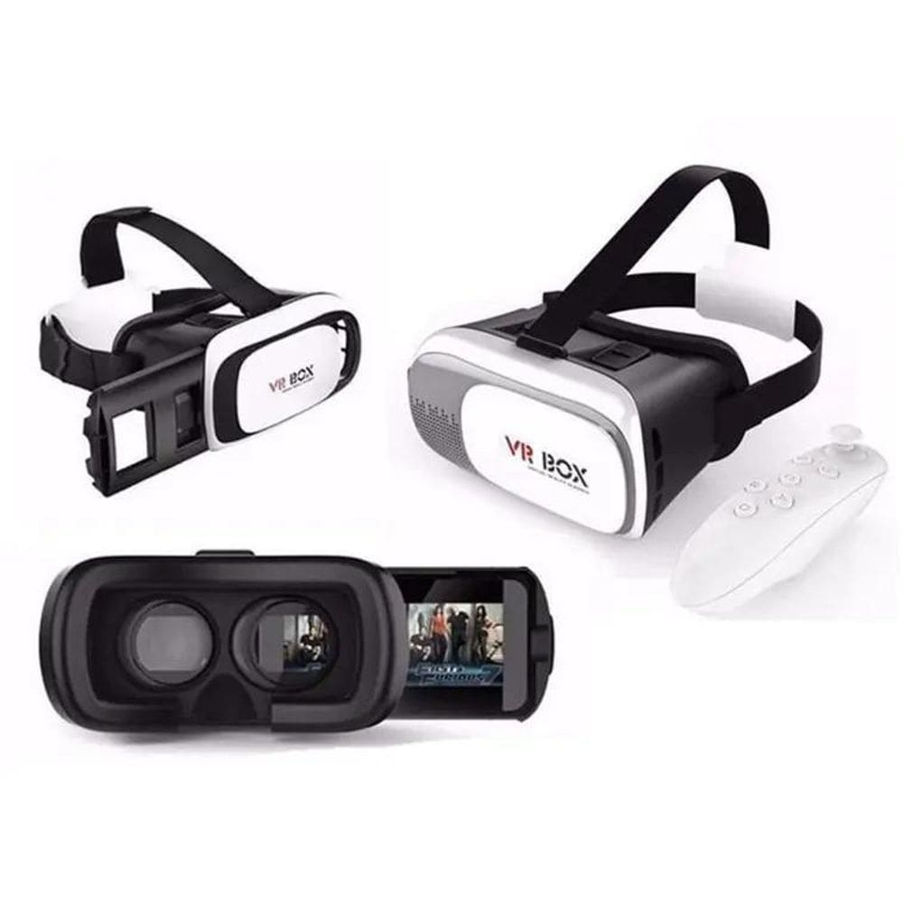 Óculos 3D VR Box 2.0 + Controle Bluetooth - Valecom