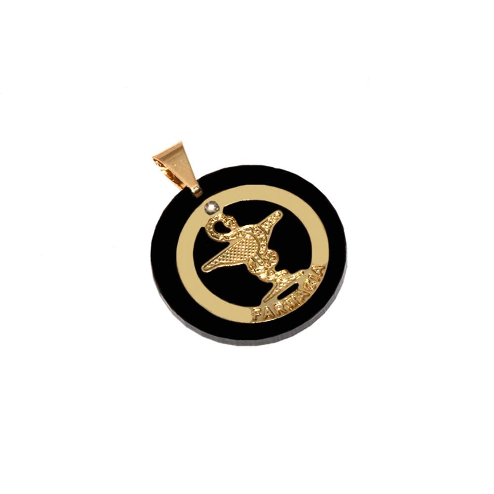 Pingente Farmácia Curso Profissão Folheado Ouro 18k