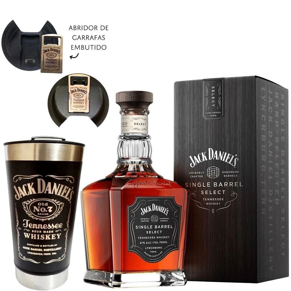 Kit Jack Daniels Single Barrel Select 750ml + Copo Térmico 473ml