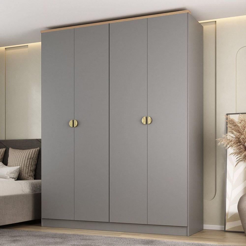 Guarda-roupa Solteiro 100% Mdf 4 Portas Brescia Urbi
