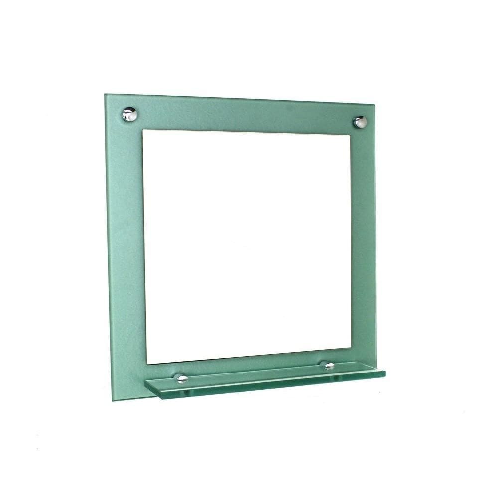 Espelho Para Banheiro Com Prateleira 40Cm Verde