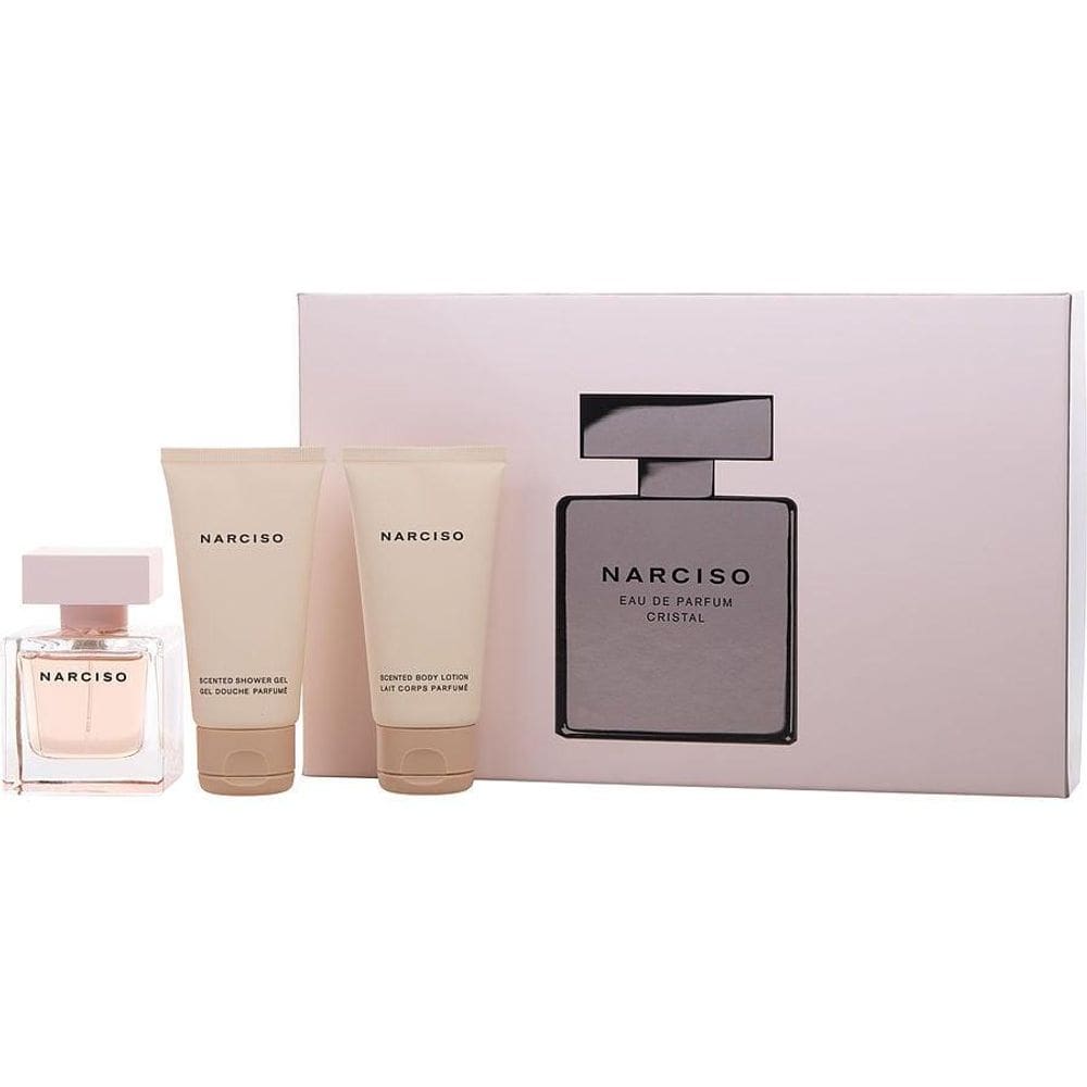 Perfume Feminino Narciso Rodriguez Cristal EDP Spray 50 Ml&Loção Corporal Gel Banho (Christmas 2023 Edição)