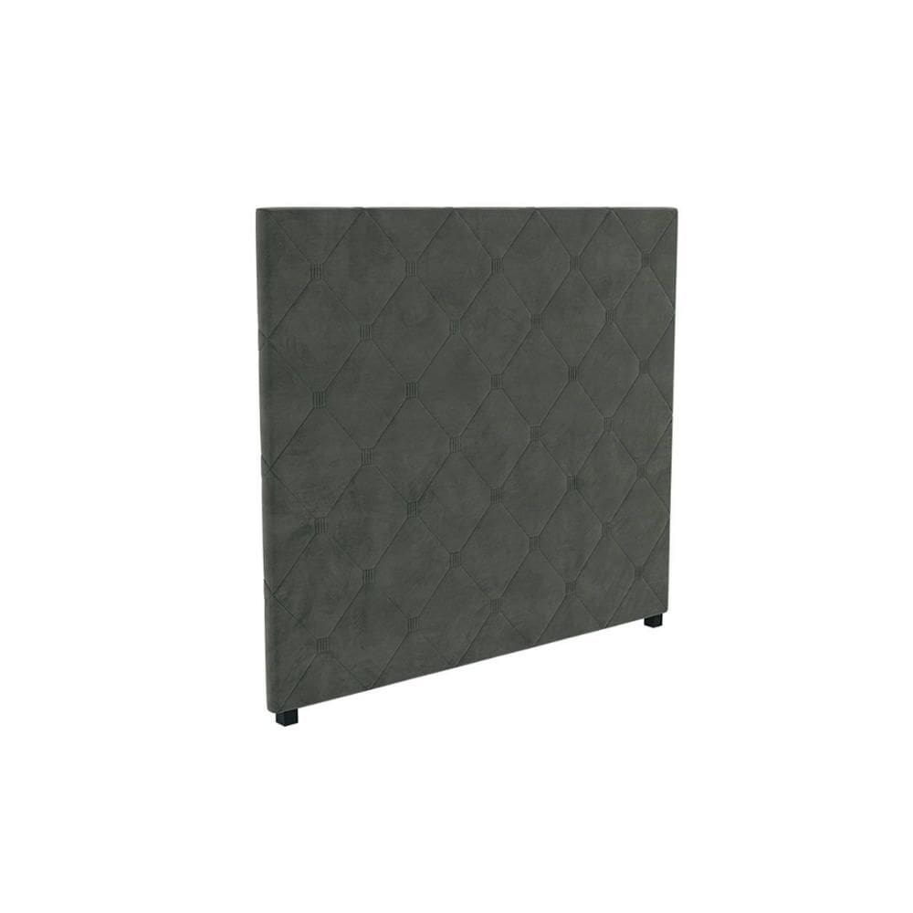 Cabeceira Cama Box Estofada Casal CAB012 - Suede Grafite - Kappesberg