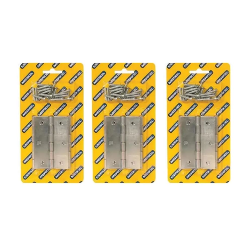 Kit C/03 Cartelas C/03 Dobradiça Merkel 101 Fzl 3.1/2 - 09pc