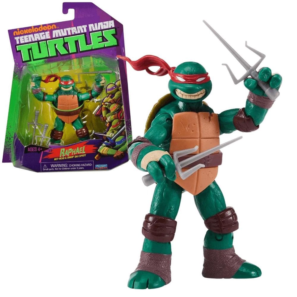 Boneco Raphael As Tartarugas Ninja de 10cm com Acessórios