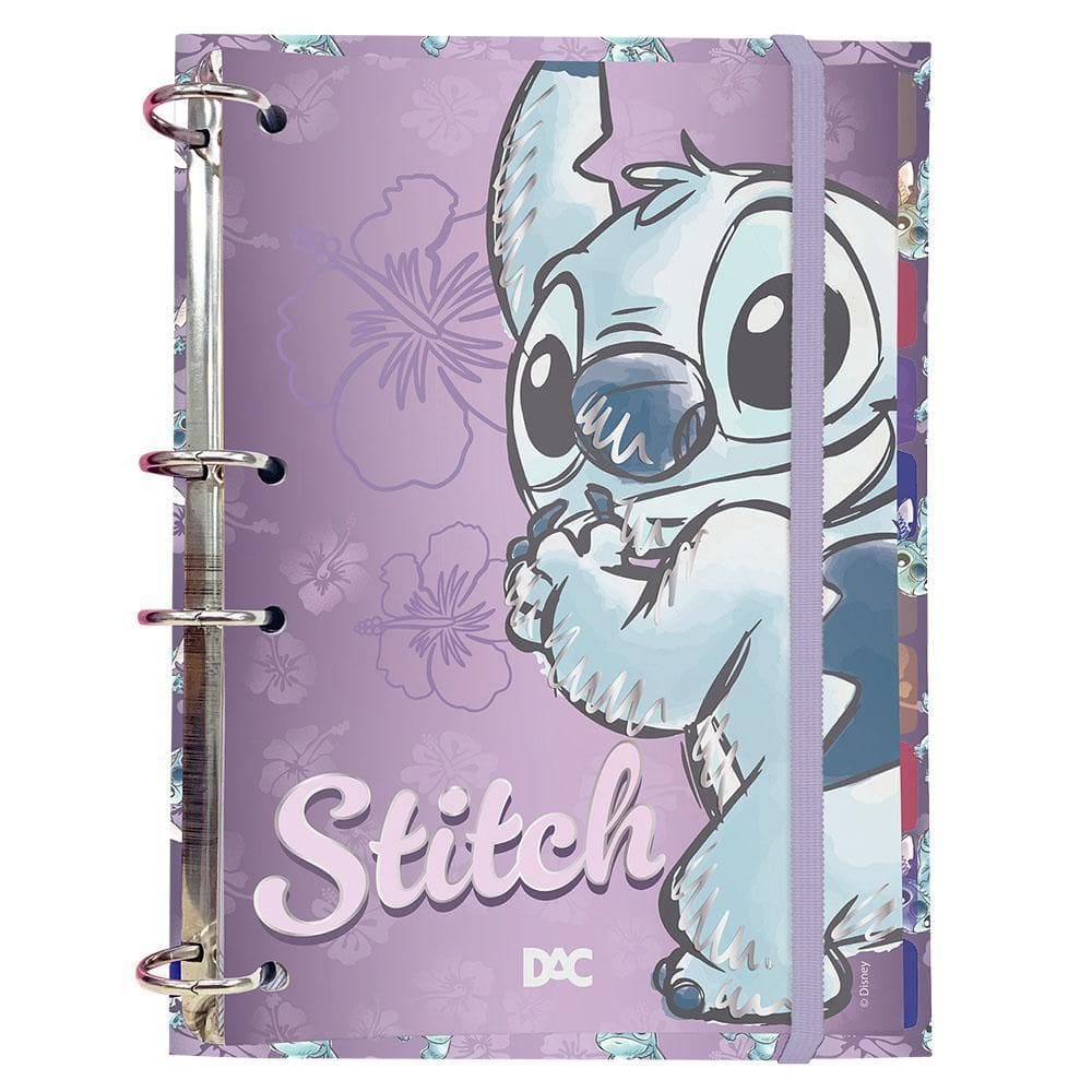 Fichário Colegial 4 Fechos 144Fls Disney Stitch Dac