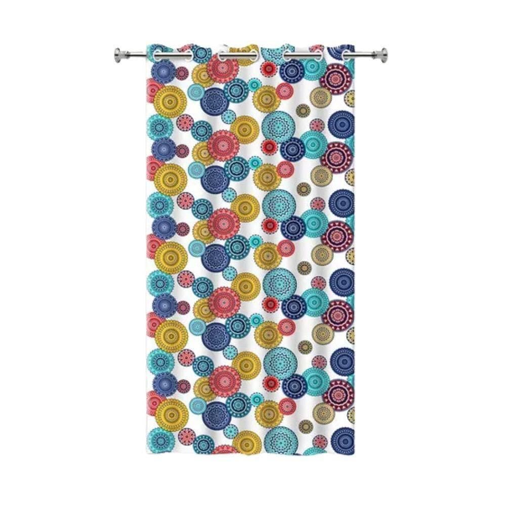 Cortina De Box Pvc Para Banheiro Com Gancho Estampa Mandala