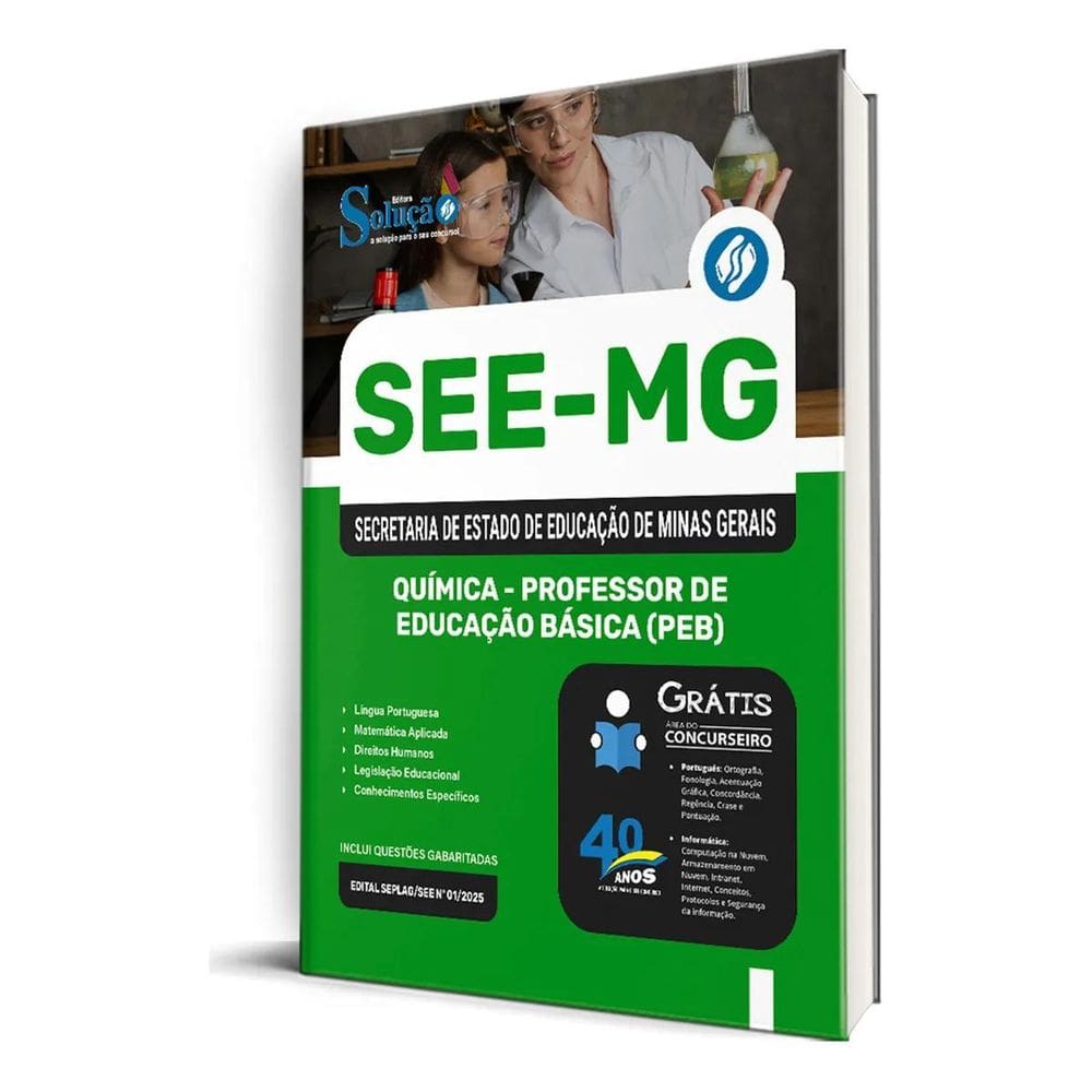 Apostila See Mg 2025 Química Professor Educação Básica Peb