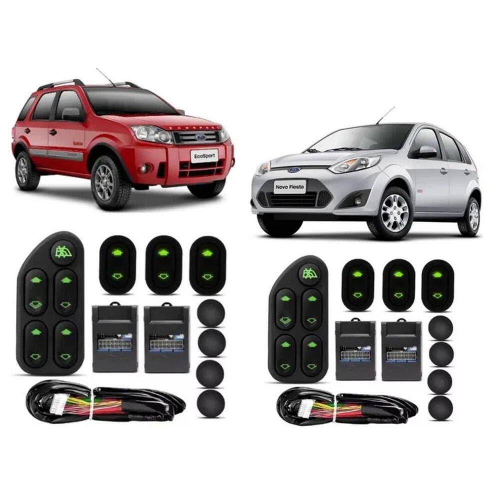 Chicote Vidro Elétrico Ecosport 4 Portas - Módulo E Botões
