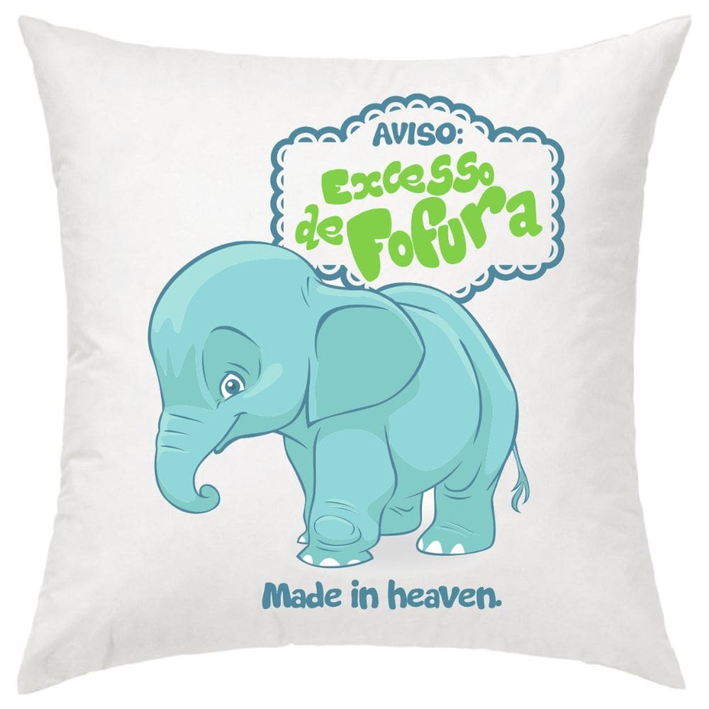 Almofada Decorativa Infantil Excesso De Fofura 30 X 30 Cm