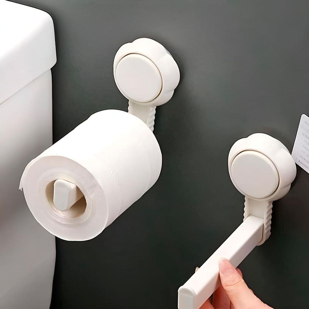 Suporte Porta Papel Higiênico Parede Banheiro Ventosa