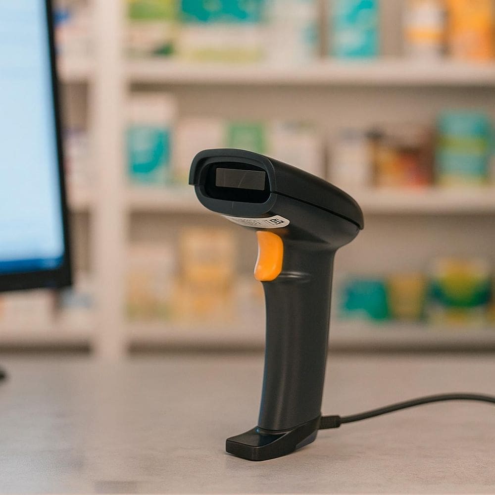 Leitor Código Com Fio Scanner Para Estoque E Varejo