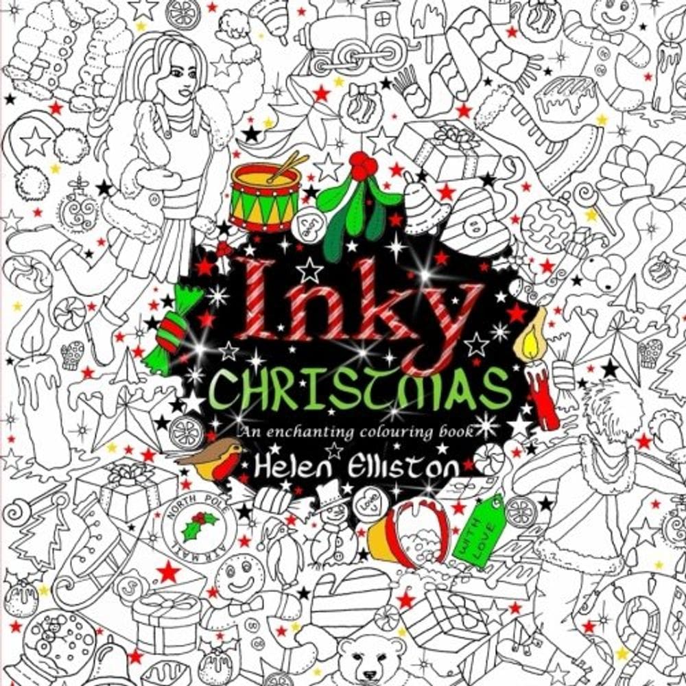 Livro de colorir Inky Christmas para adultos (Inky Coloring Books)