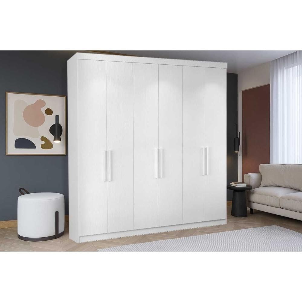 Guarda Roupa Casal 6 Portas c/ 2 Gavetas PH 1707 Branco - Herval