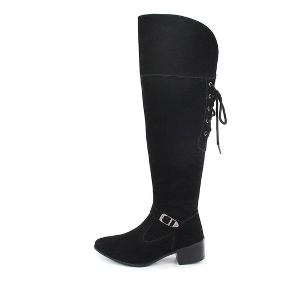 Bota Feminina Montaria Casual De Camurça Inverno Country