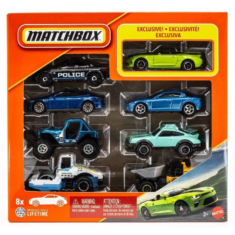 MatchBox Pacote com 8 Carrinhos - Mattel