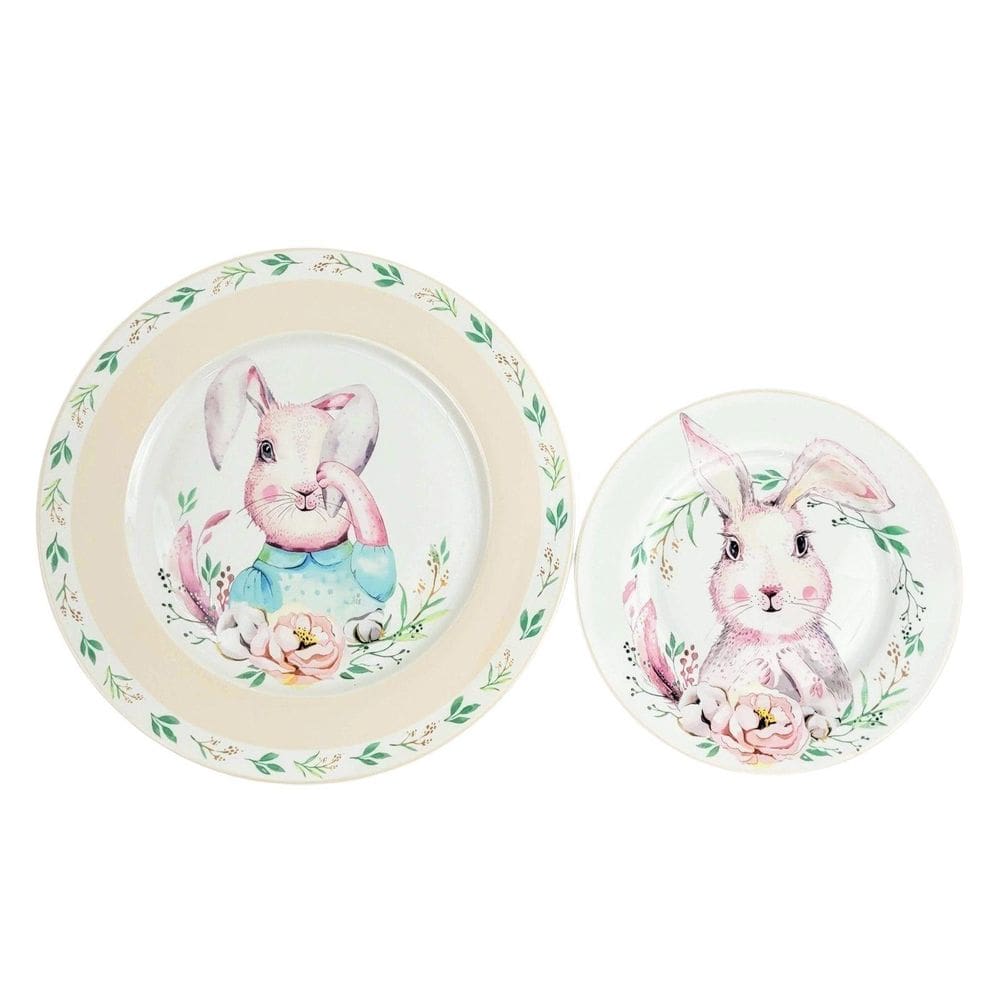 Prato Raso Sobremesa Coelho Nude 27/19Cm Mesa Posta Páscoa
