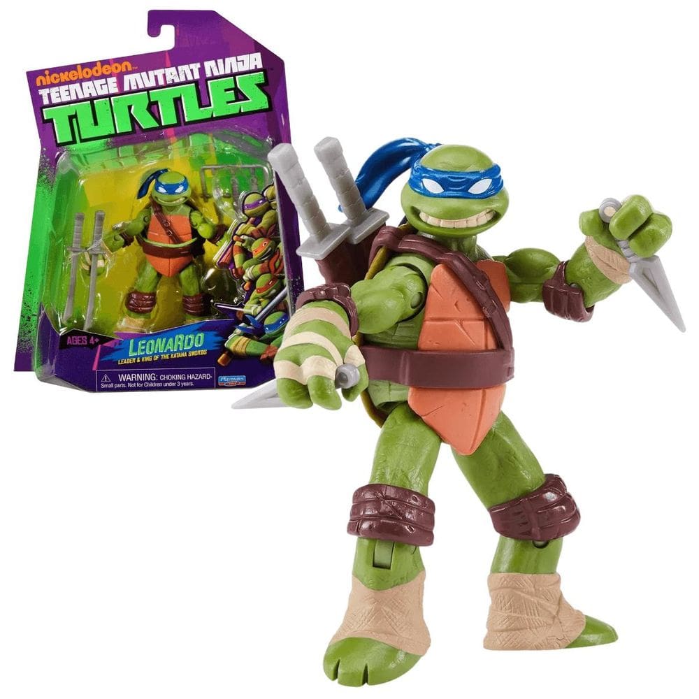 Boneco Leonardo As Tartarugas Ninja de 10cm com Acessórios