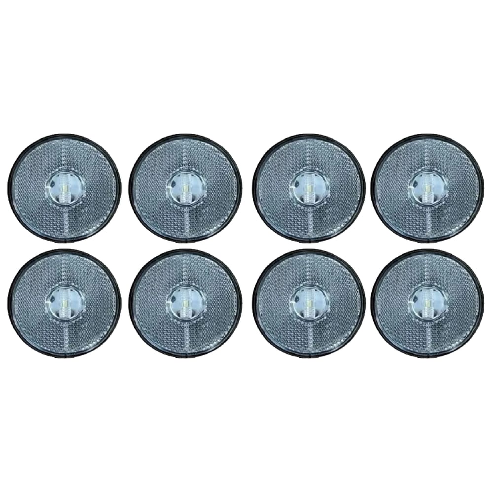 8 Lanterna Lateral Carreta Randon Cristal Led ( Sem Suporte )