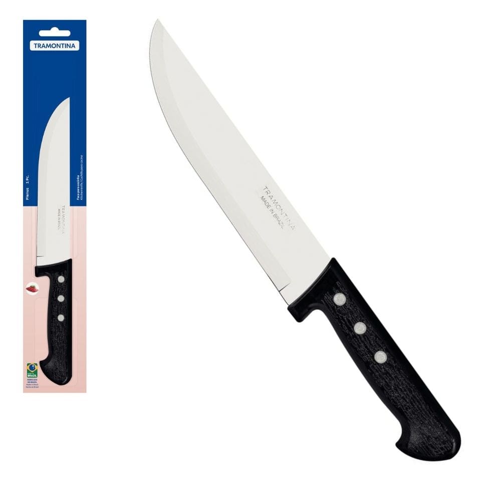 Faca para Cozinha Tramontina Plenus Preto 7” - Lâmina em Aço Inox e Cabo de Polipropileno - PANAMI