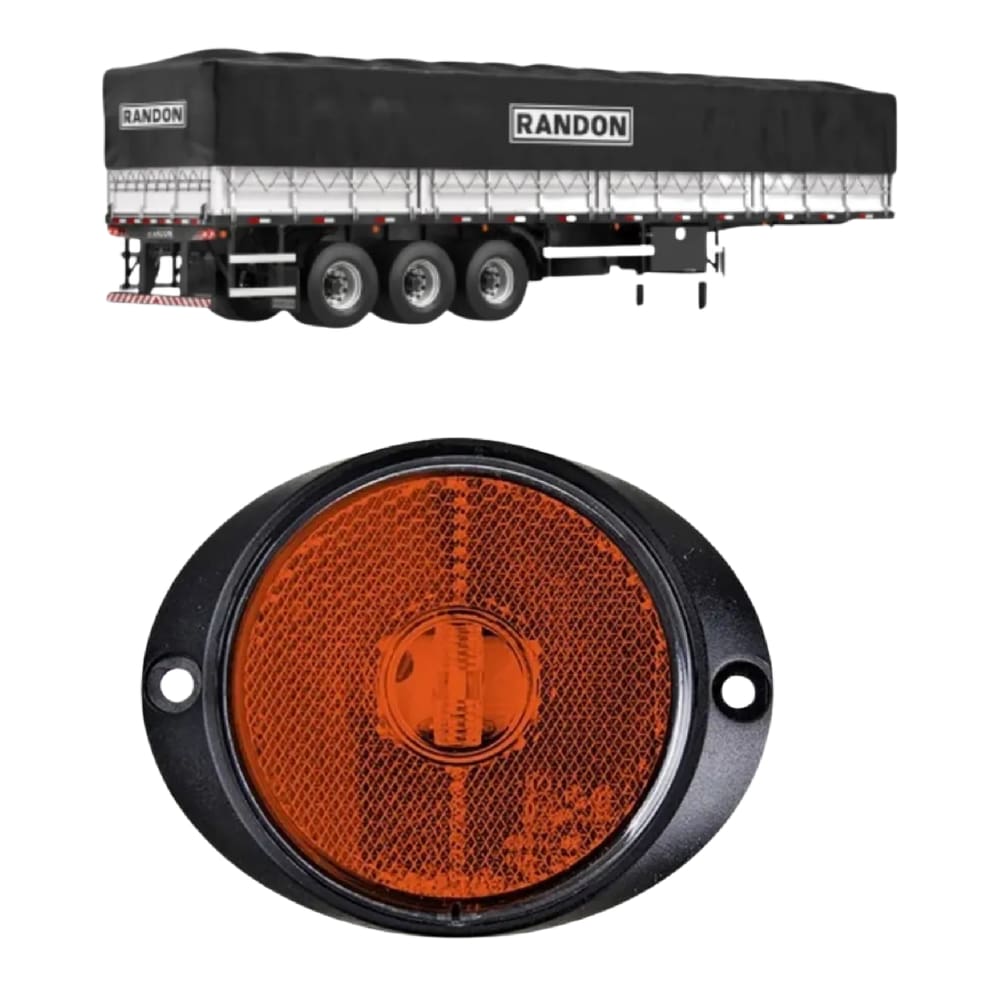 Lanterna Frontal Lateral Led Carreta Randon Bivolt Amarelo