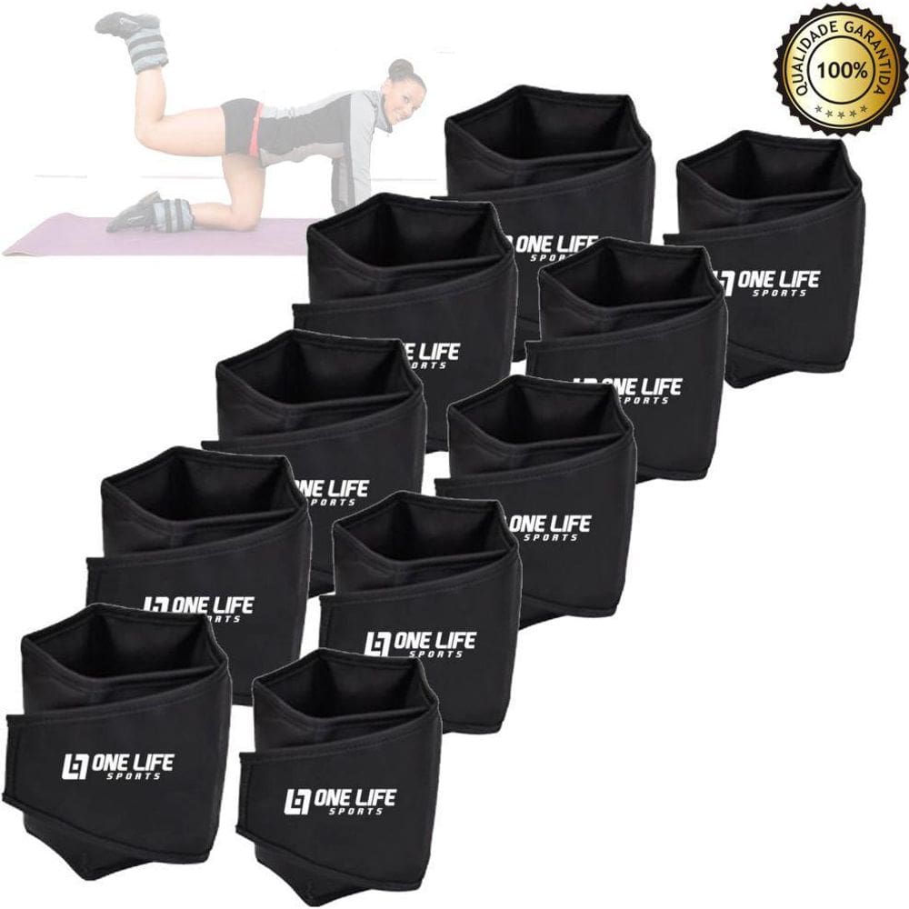 Kit Caneleira Peso Tornozeleira 1Kg - 2Kg - 3Kg - 4Kg - 5 Kg