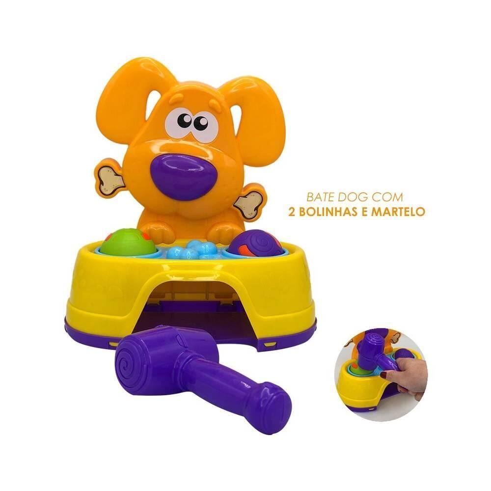 Brinquedo Infantil Coordenação Bate Dog 2 Bolinhas E Martelo