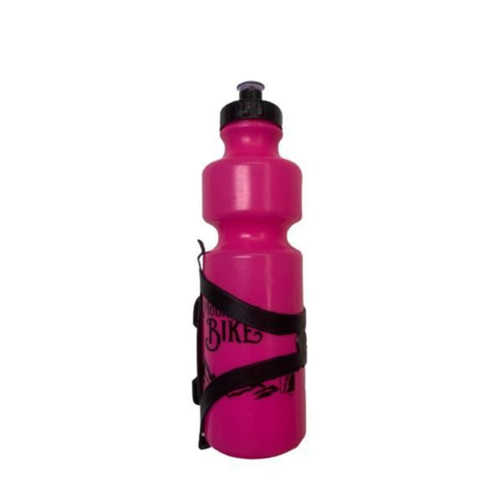 Suporte Caramanhola Bicicleta + Garrafa 750Ml Bike Rosa