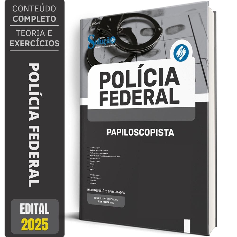 Apostila Polícia Federal Pf 2025 Papiloscopista Policial