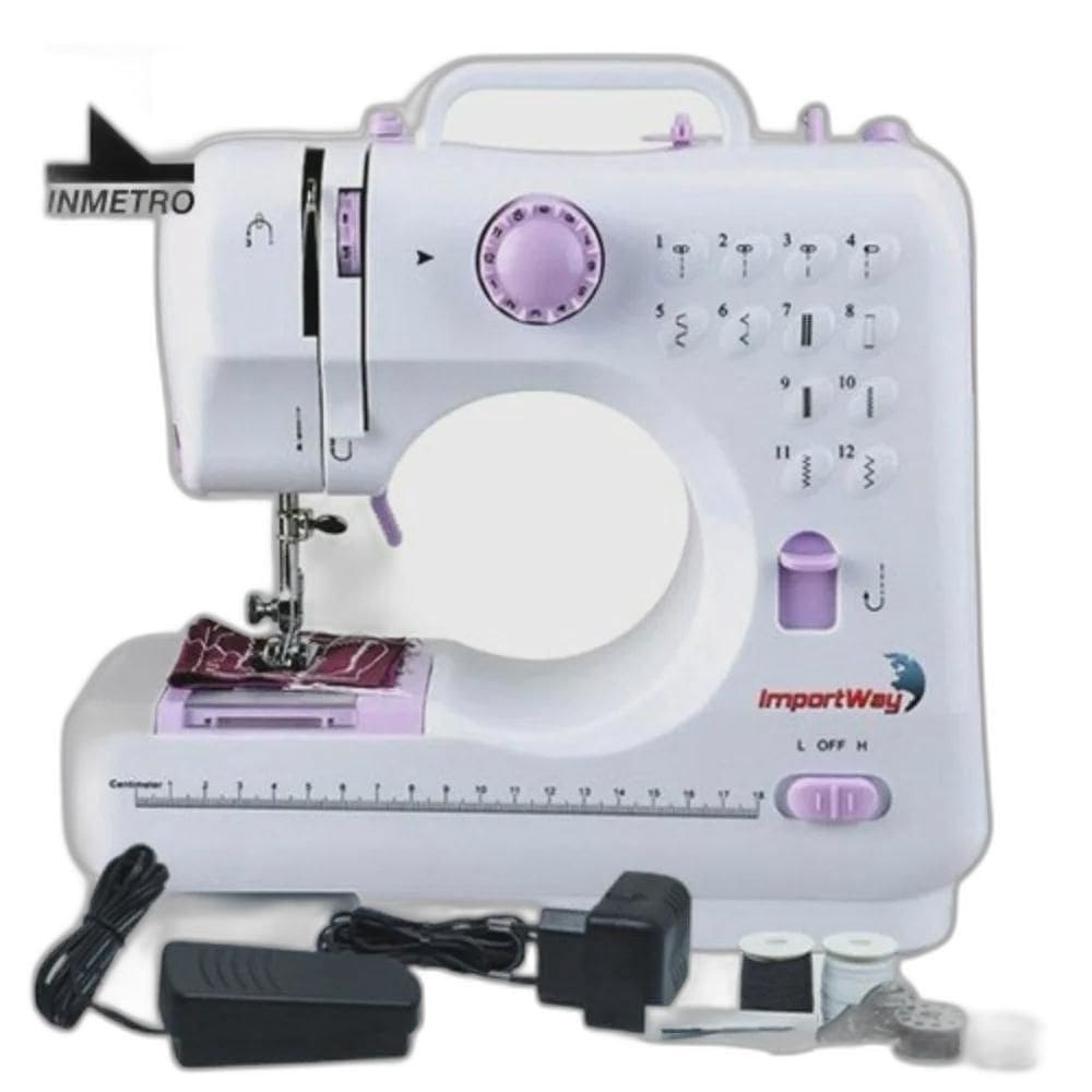 Máquina de Costura Bivolt Portátil + Acessórios