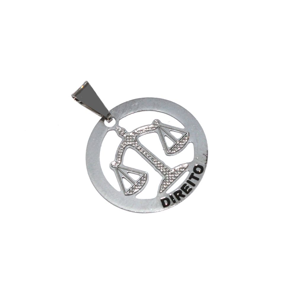 Pingente Minha Profissão Direito Justiça Advogada Níquel