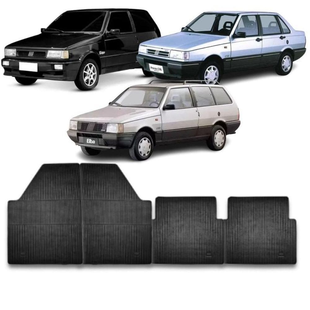 Tapete Borracha Fiat Elba Premio Uno 1985 Até 1996 4 Peças