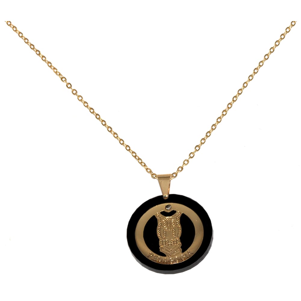 Colar Cordão Pedagogia Coruja Folheado Ouro 18k