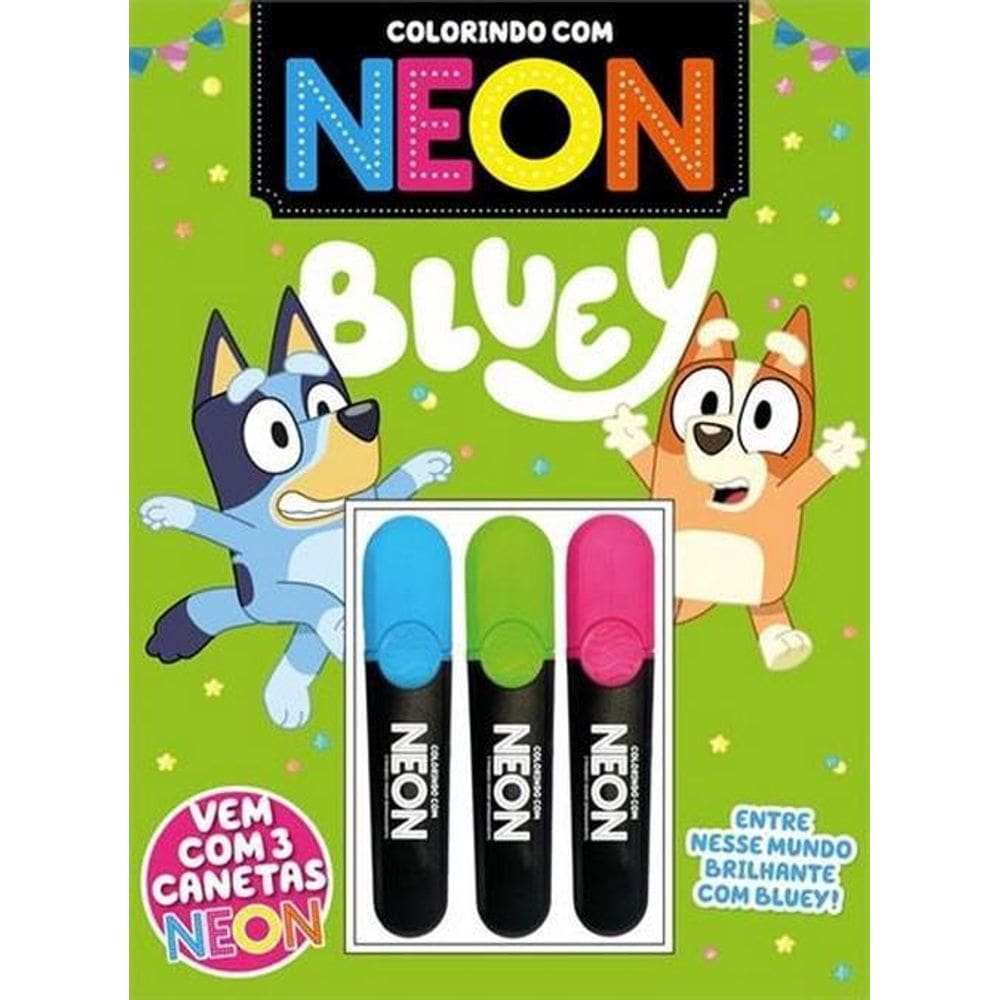Livro Colorindo Com Neon - Bluey - Editora Online