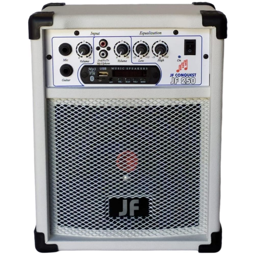 Caixa De Som Bluet Mic Guitar 6 Pol. 30W Rms Cor Branca
