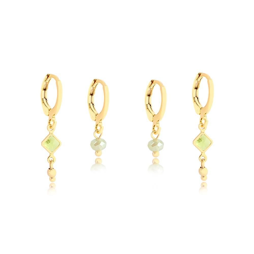 Kit De Brincos Armazem Rr Pedrinha Verde