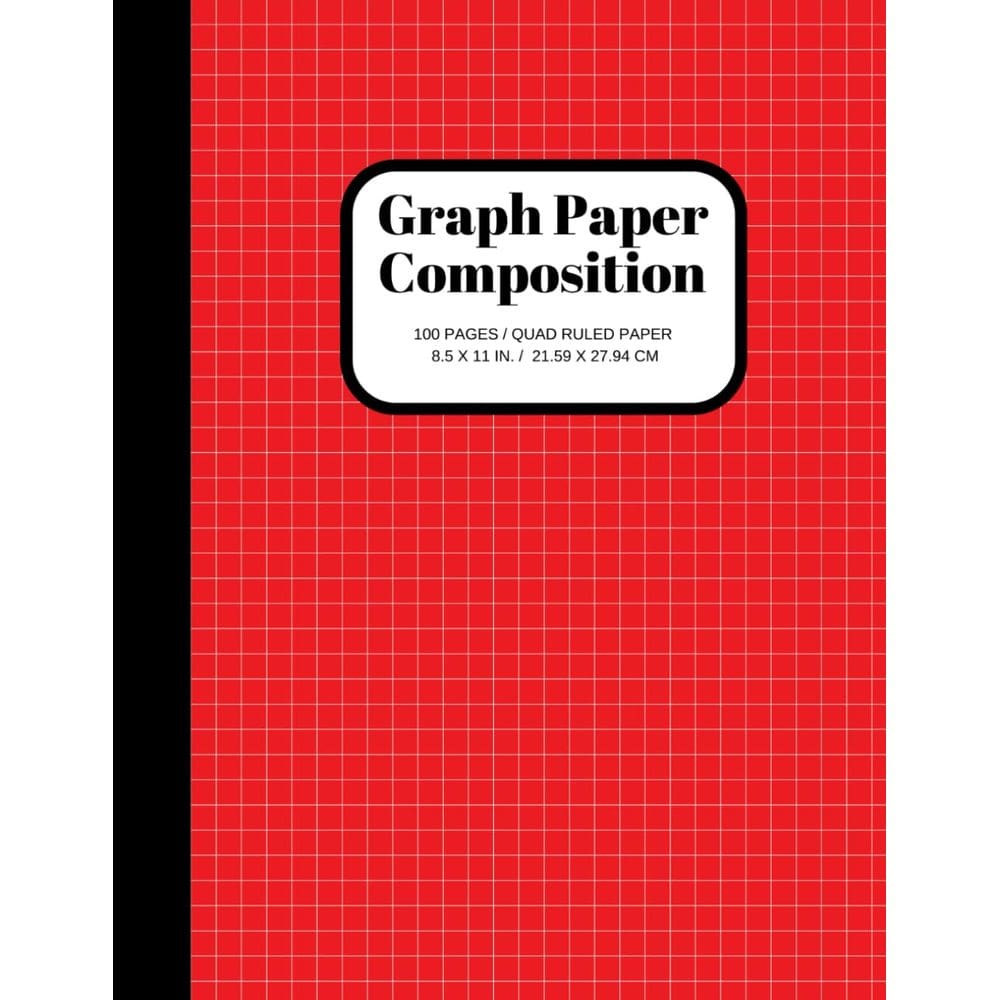 Caderno de composição: papel milimetrado, quadriculado, 100 folhas