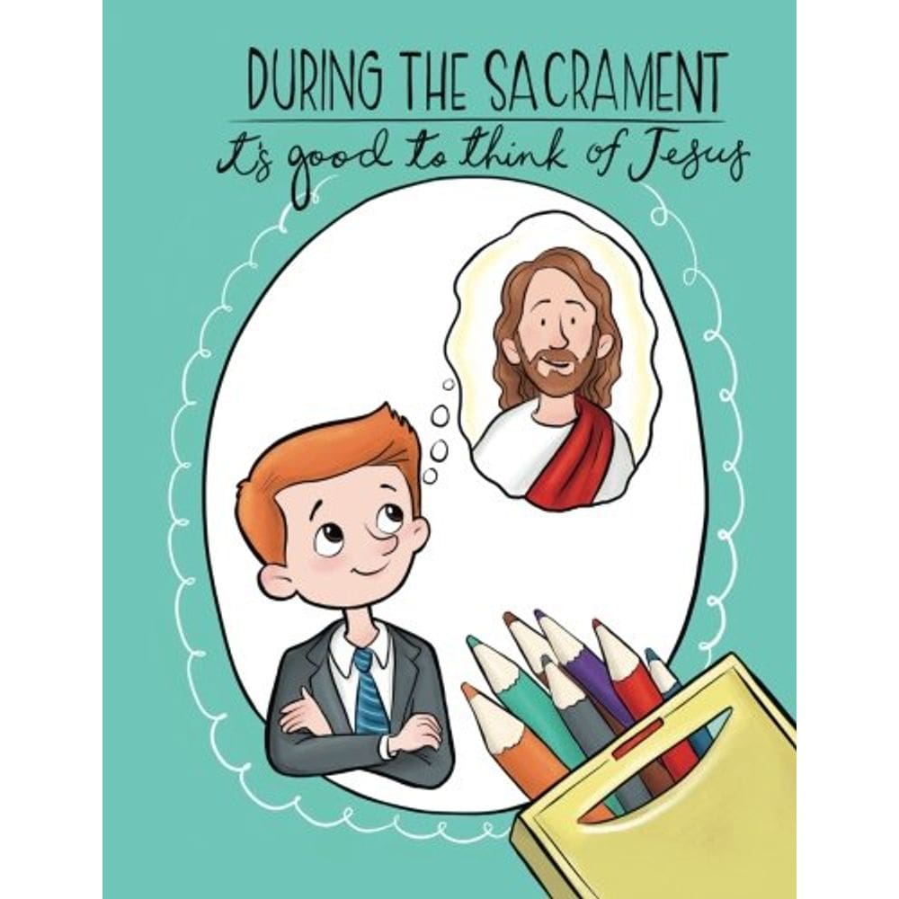 Livro de colorir Genérica durante o sacramento Pense em Jesus