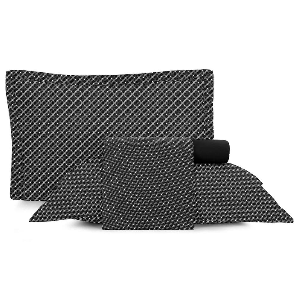 Jogo de Cama Queen 4 Peças Altenburg Acetinado Slim Preto
