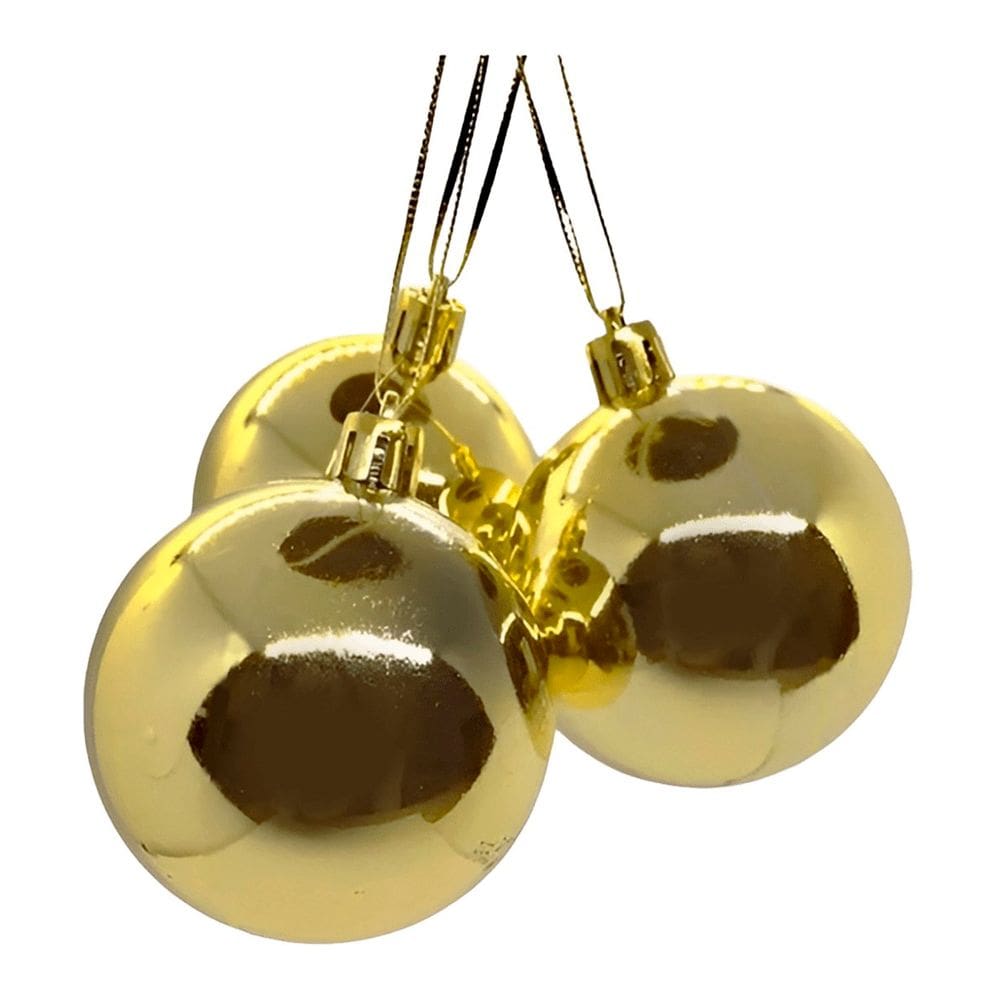 Kit 10 Bolas Decoração De Natal Árvore De Natal Dourada 60mm