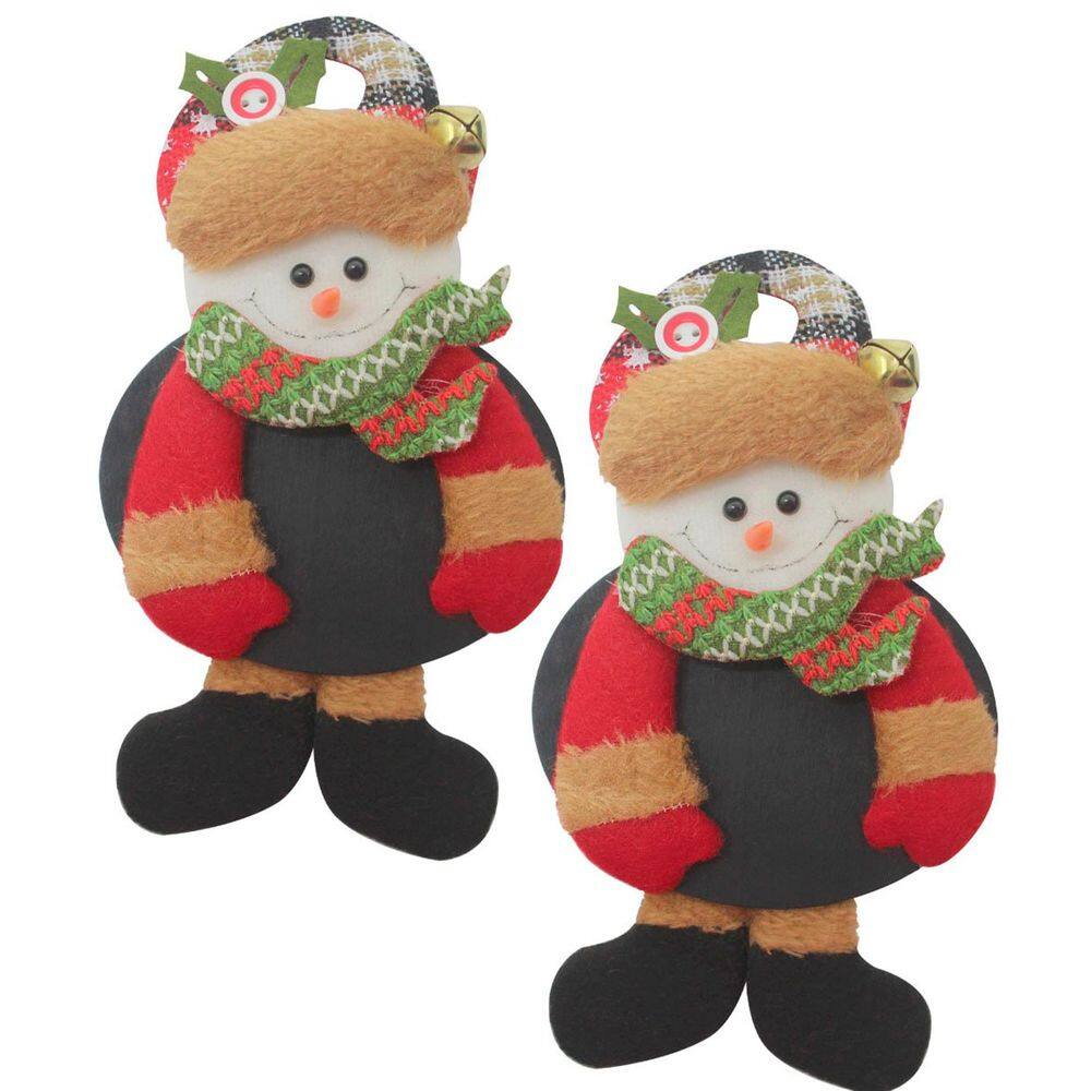 Kit 12 Enfeite Pendente Natal Com Lousa Boneco De Neve 18cm