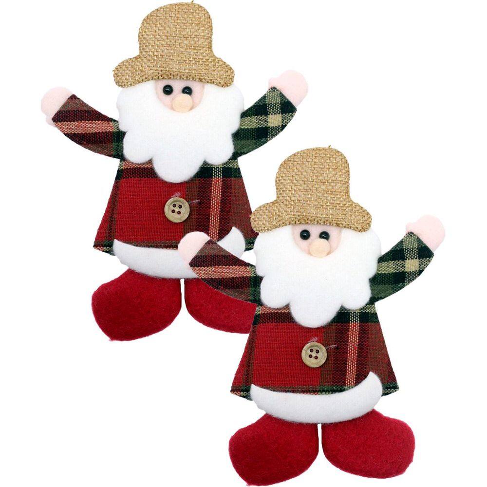 Kit 10 Pendente Enfeite Árvore Natal Boneco Papai Noel 15cm